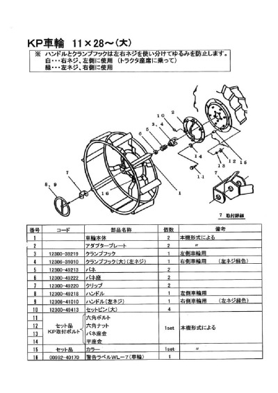 KP車輪（大）11×28～ | 株式会社スズテック